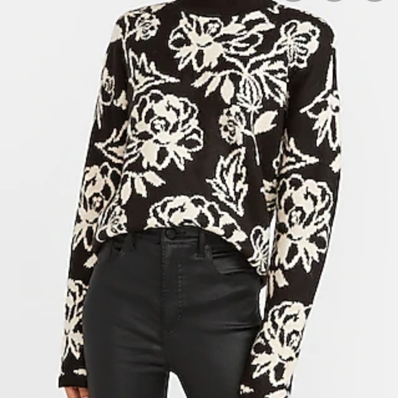 Express Sweaters - NWT Express floral jacquard sweater